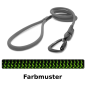Preview: klassische Hundeleine TWIST Ø11mm - 115cm - grün und schwarz im Zickzack